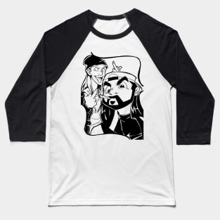 Jay n Silent Bob Close-up Baseball T-Shirt